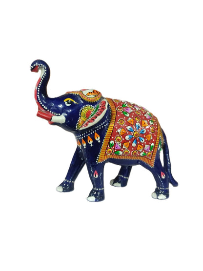 Meenakari Elephant Statue - Handcrafted Decorative Figurine