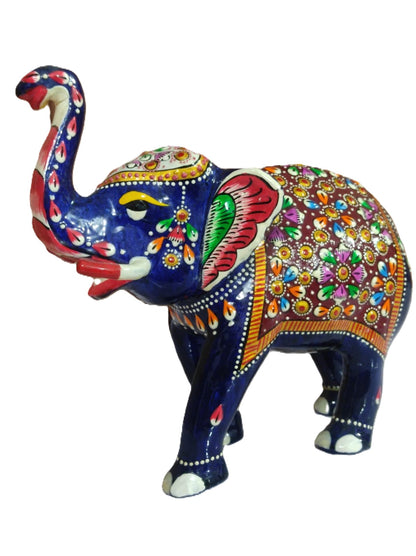 Meenakari Elephant Statue - Handcrafted Decorative Figurine