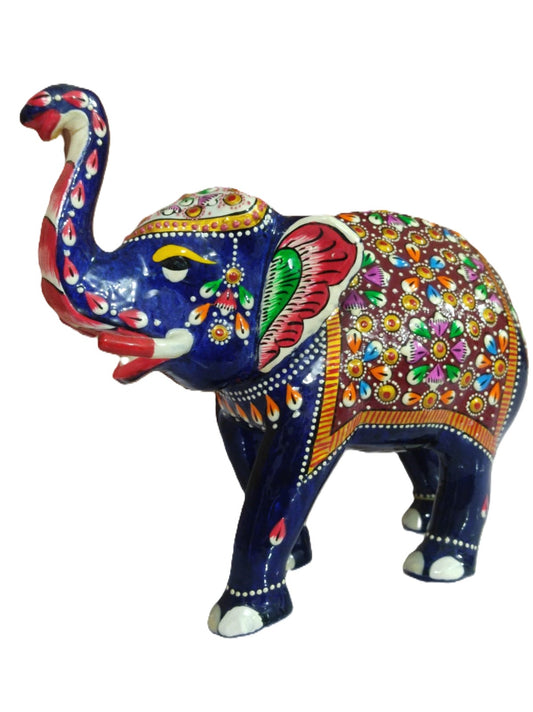 Meenakari Elephant Statue - Handcrafted Decorative Figurine