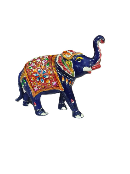 Meenakari Elephant Statue - Handcrafted Decorative Figurine